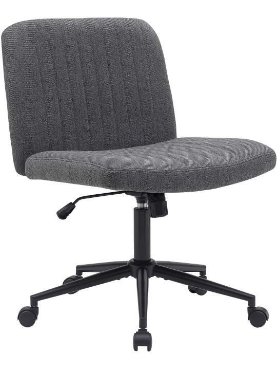 Chaise de bureau tissu Kingman, gris foncé