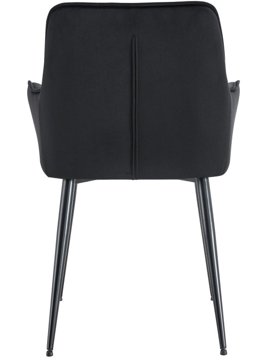 Chaise de salle à manger en velours Ferndale, noir Chaise de salle à manger en velours Ferndale, noir