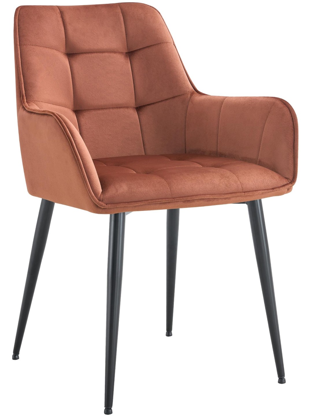 Chaise de salle à manger en velours Ferndale, brun