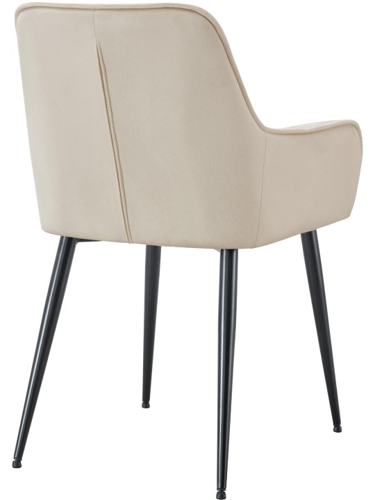 Chaise de salle à manger en velours Ferndale, crème Chaise de salle à manger en velours Ferndale, crème