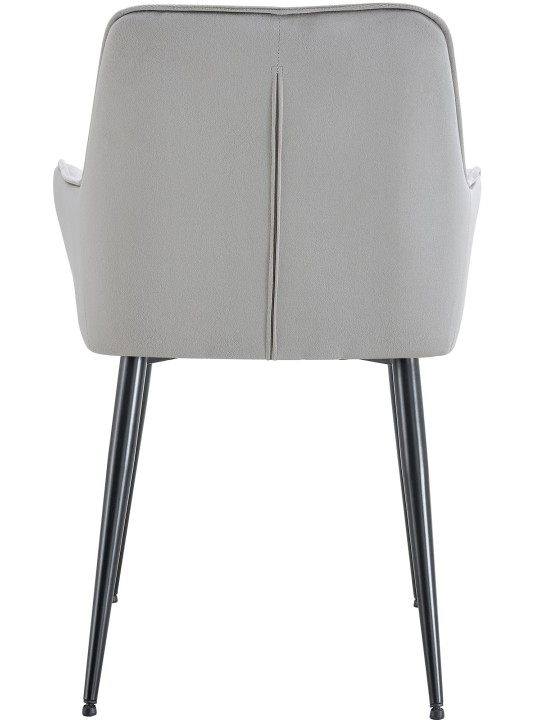 Chaise de salle à manger en velours Ferndale, gris clair Chaise de salle à manger en velours Ferndale, gris clair