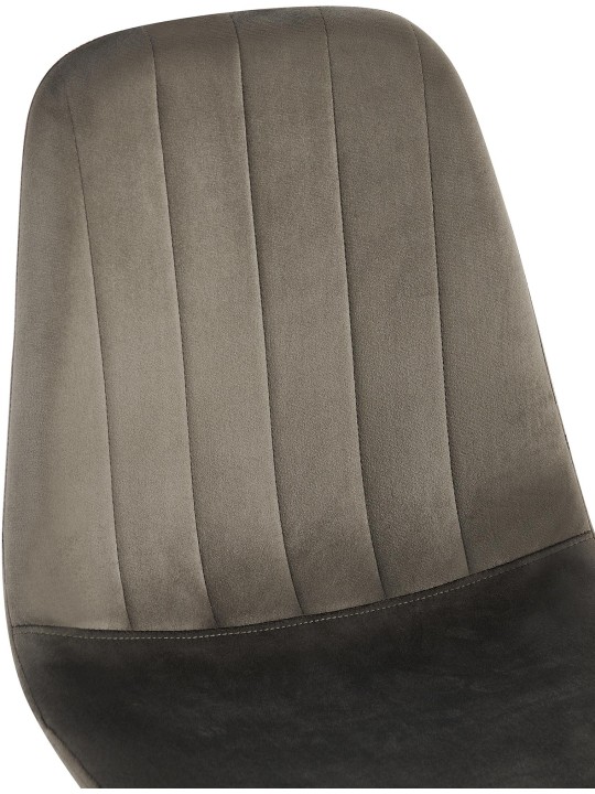 Lot de 4 chaises de salle à manger Baxter velours, anthracite