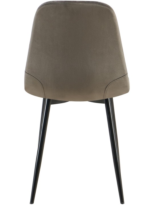 Lot de 4 chaises de salle à manger Baxter velours, anthracite