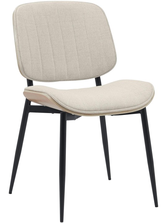 Chaise visiteur Tiffin tissu, naturel/crème