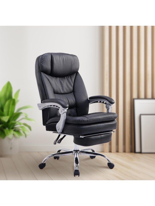 Chaise de bureau XL Troy, noir