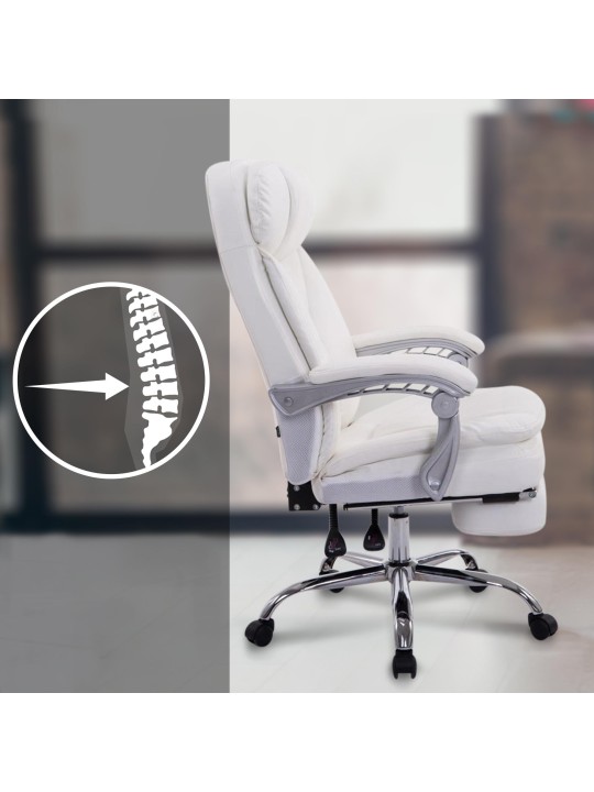 Chaise de bureau XL Troy, blanc