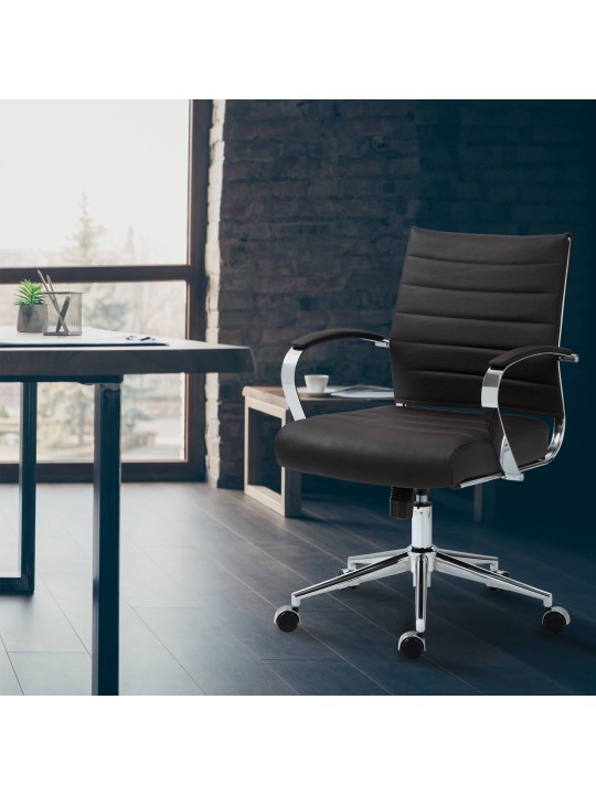 Chaise de bureau Oakland en cuir véritable, brun Chaise de bureau Oakland en cuir véritable, brun