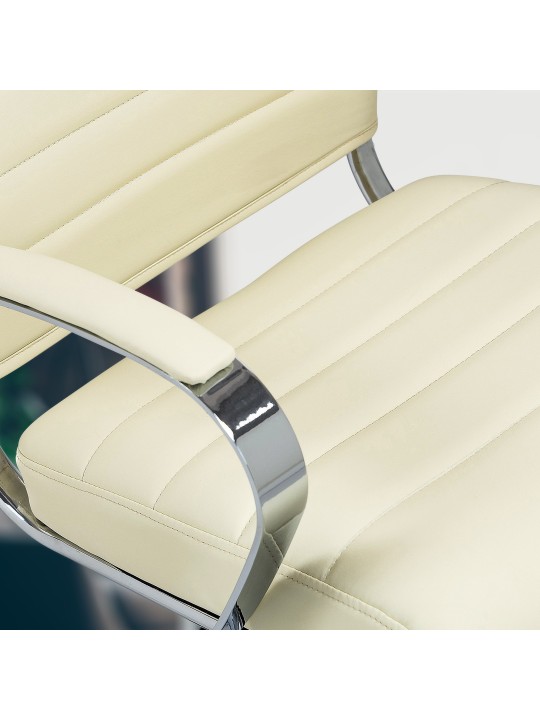 Chaise de bureau Oakland simili cuir, crème Chaise de bureau Oakland simili cuir, crème