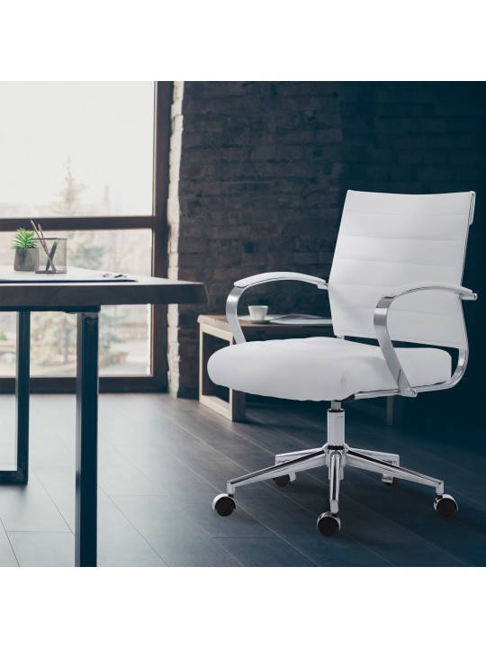 Chaise de bureau Oakland simili cuir, blanc Chaise de bureau Oakland simili cuir, blanc