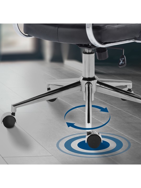 Chaise de bureau Oakland simili cuir, noir Chaise de bureau Oakland simili cuir, noir