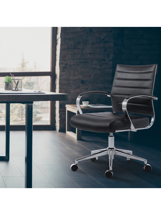 Chaise de bureau Oakland simili cuir, noir Chaise de bureau Oakland simili cuir, noir