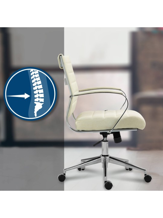 Chaise de bureau Oakland tissu, crème Chaise de bureau Oakland tissu, crème