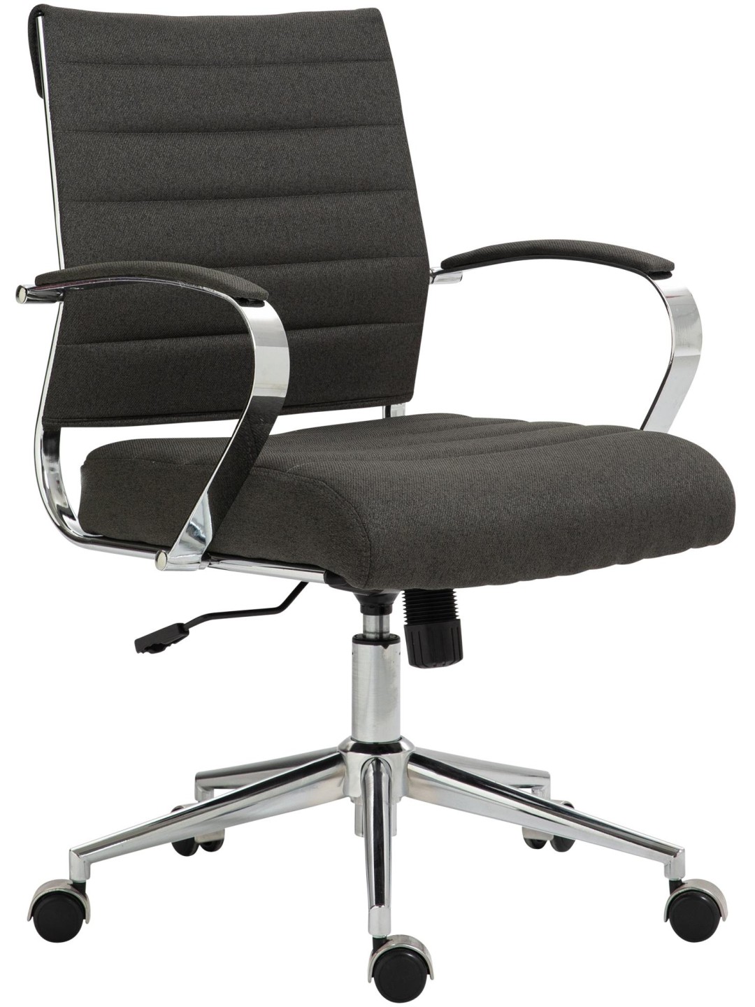 Chaise de bureau Oakland tissu, gris foncé