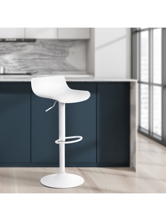 Tabouret de bar Aveiro, blanc