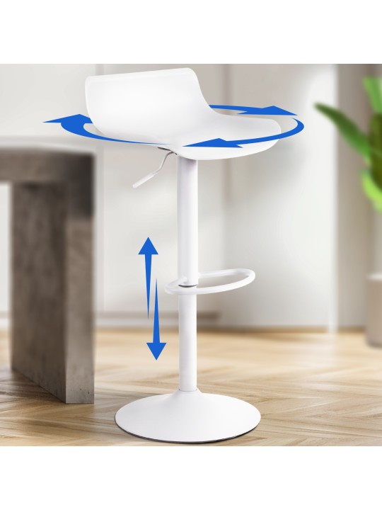 Tabouret de bar Aveiro, blanc