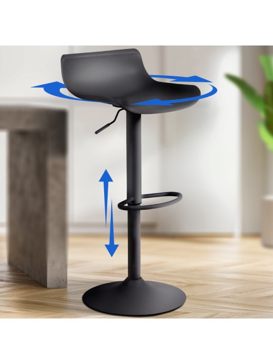 Tabouret de bar Aveiro, noir