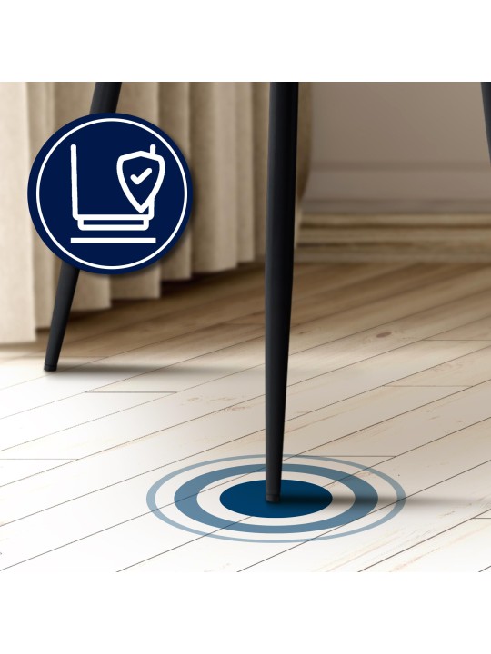 Chaise visiteur Cassis velours, crème