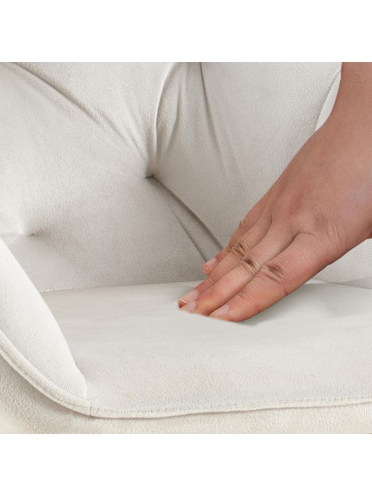 Chaise visiteur Cassis velours, gris clair