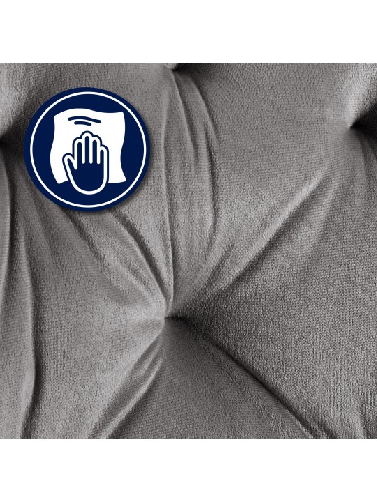 Chaise visiteur Cassis velours, gris foncé