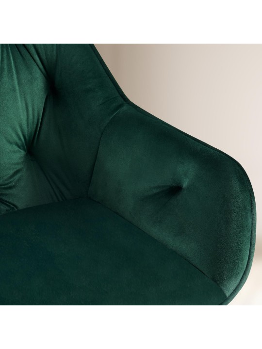 Chaise visiteur Cassis velours, vert