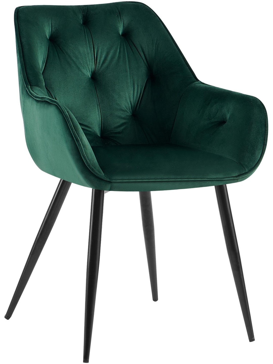 Chaise visiteur Cassis velours, vert