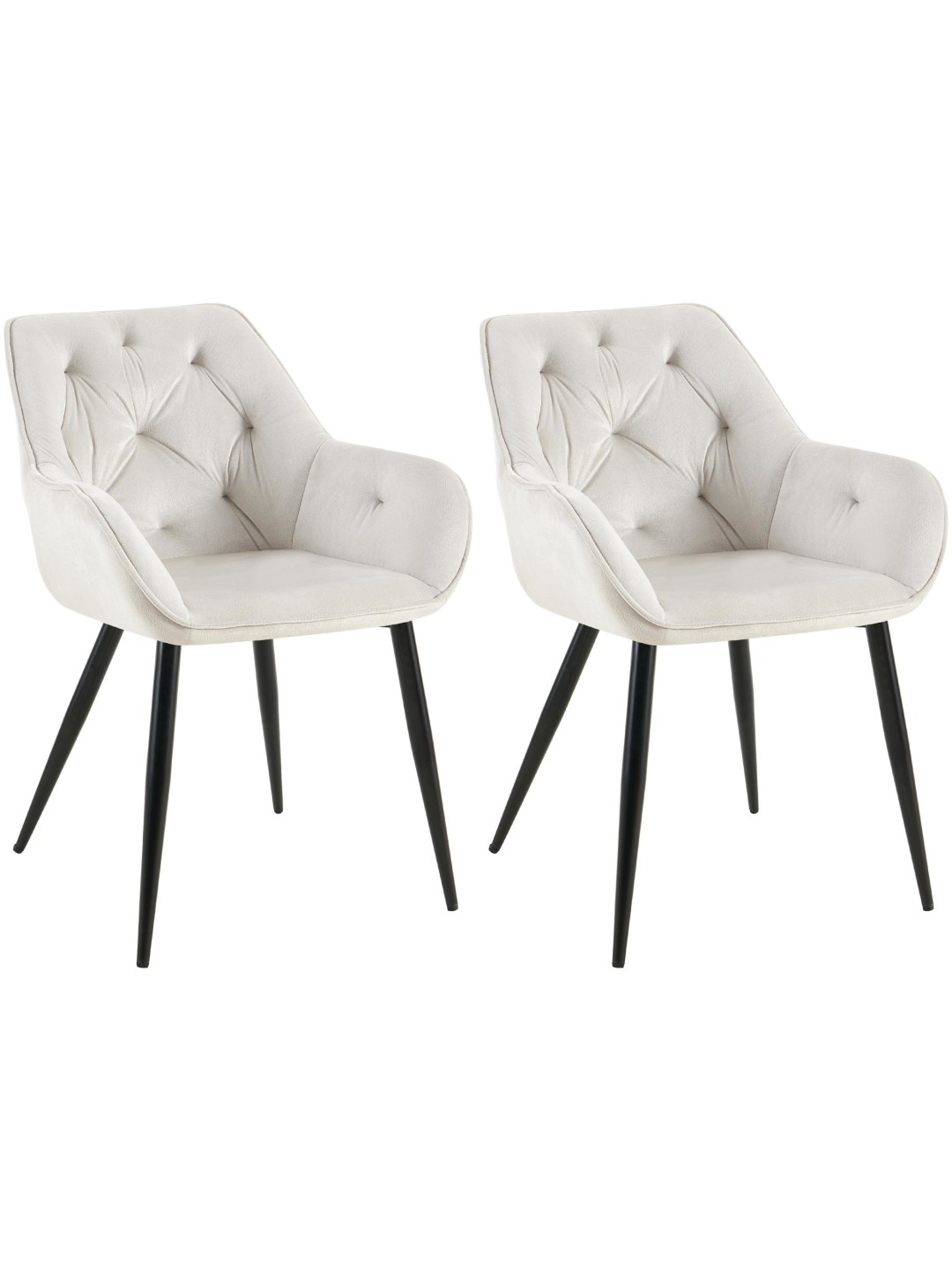 Lot de 2 chaises de salle à manger Cassis, gris clair