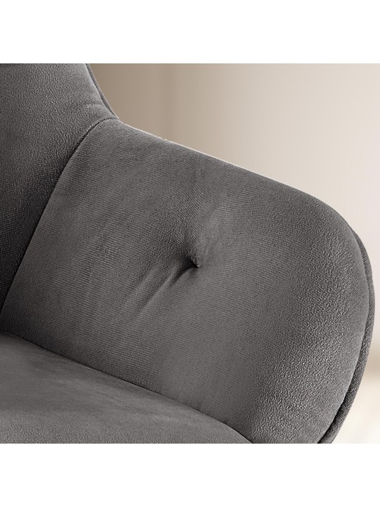 Lot de 2 chaises de salle à manger Cassis, gris foncé