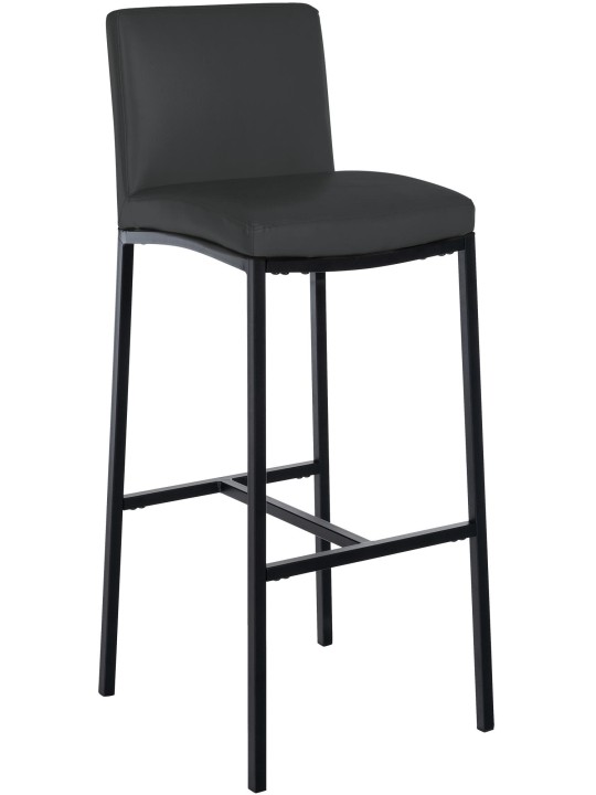 Tabouret de bar Freeport simili cuir B, gris foncé