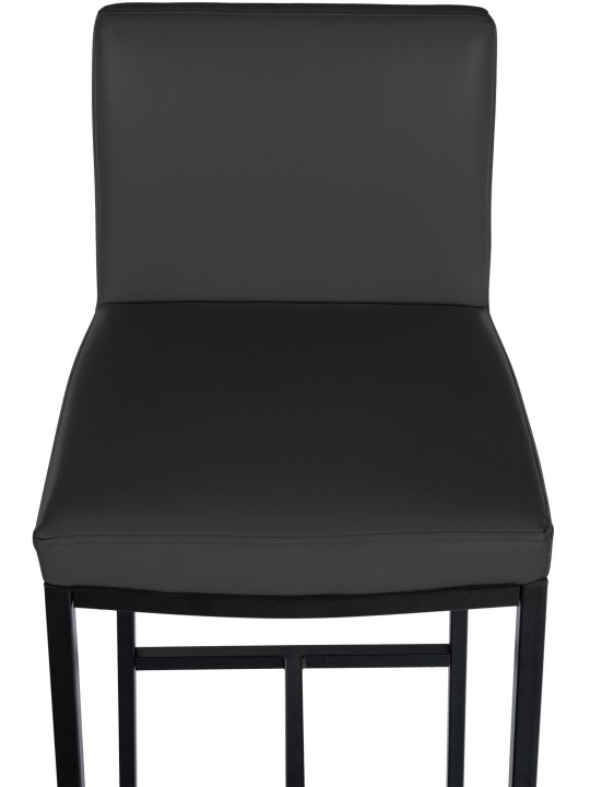 Tabouret de bar Freeport simili cuir B, gris foncé