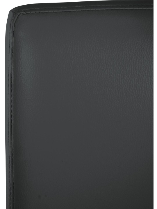 Tabouret de bar Freeport simili cuir B, gris foncé