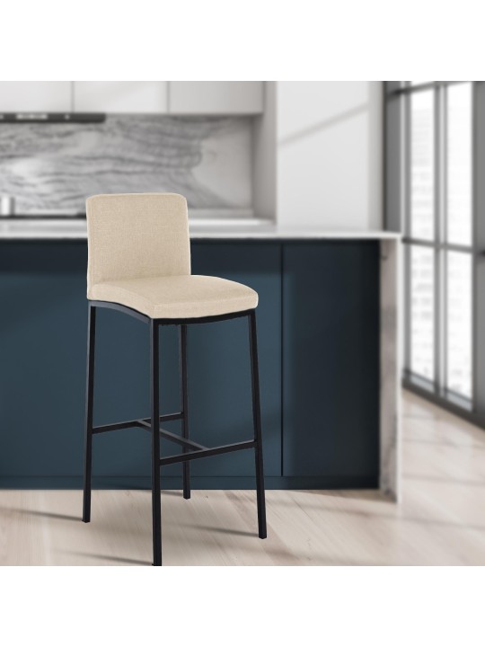 Tabouret de bar Freeport tissu B, crème