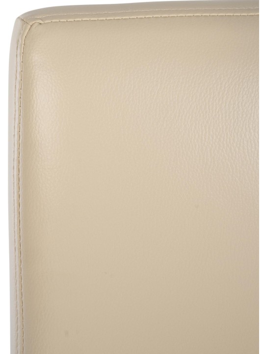 Tabouret de bar Freeport simili cuir B, crème