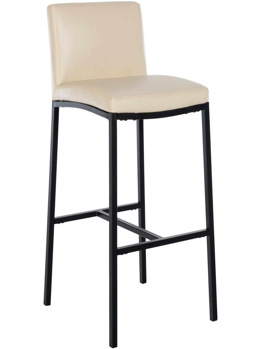 Tabouret de bar Freeport simili cuir B, crème