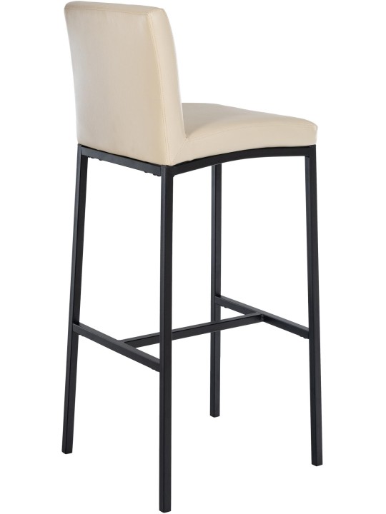 Tabouret de bar Freeport simili cuir B, crème