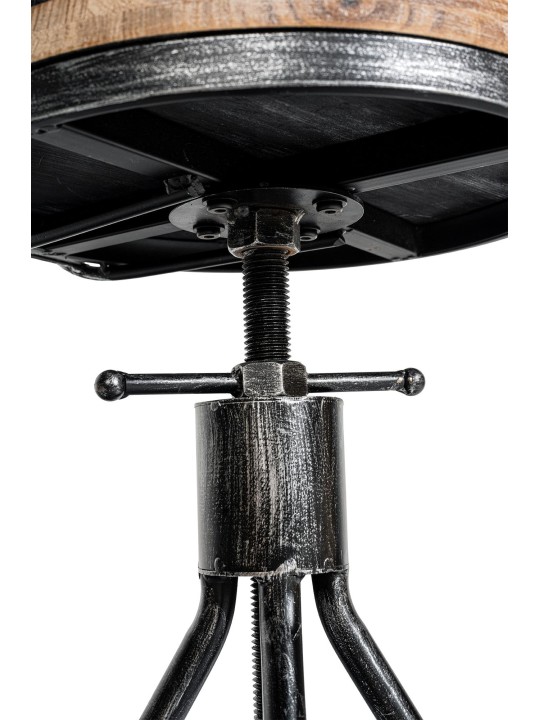 Tabouret de bar Hanam, argent antique