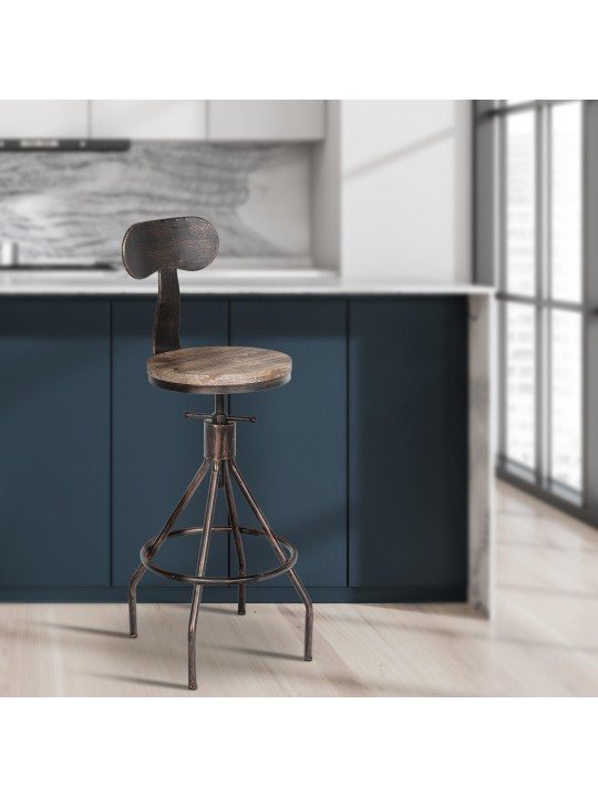 Tabouret de bar Hanam, bronze