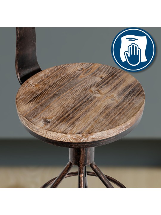 Tabouret de bar Hanam, bronze