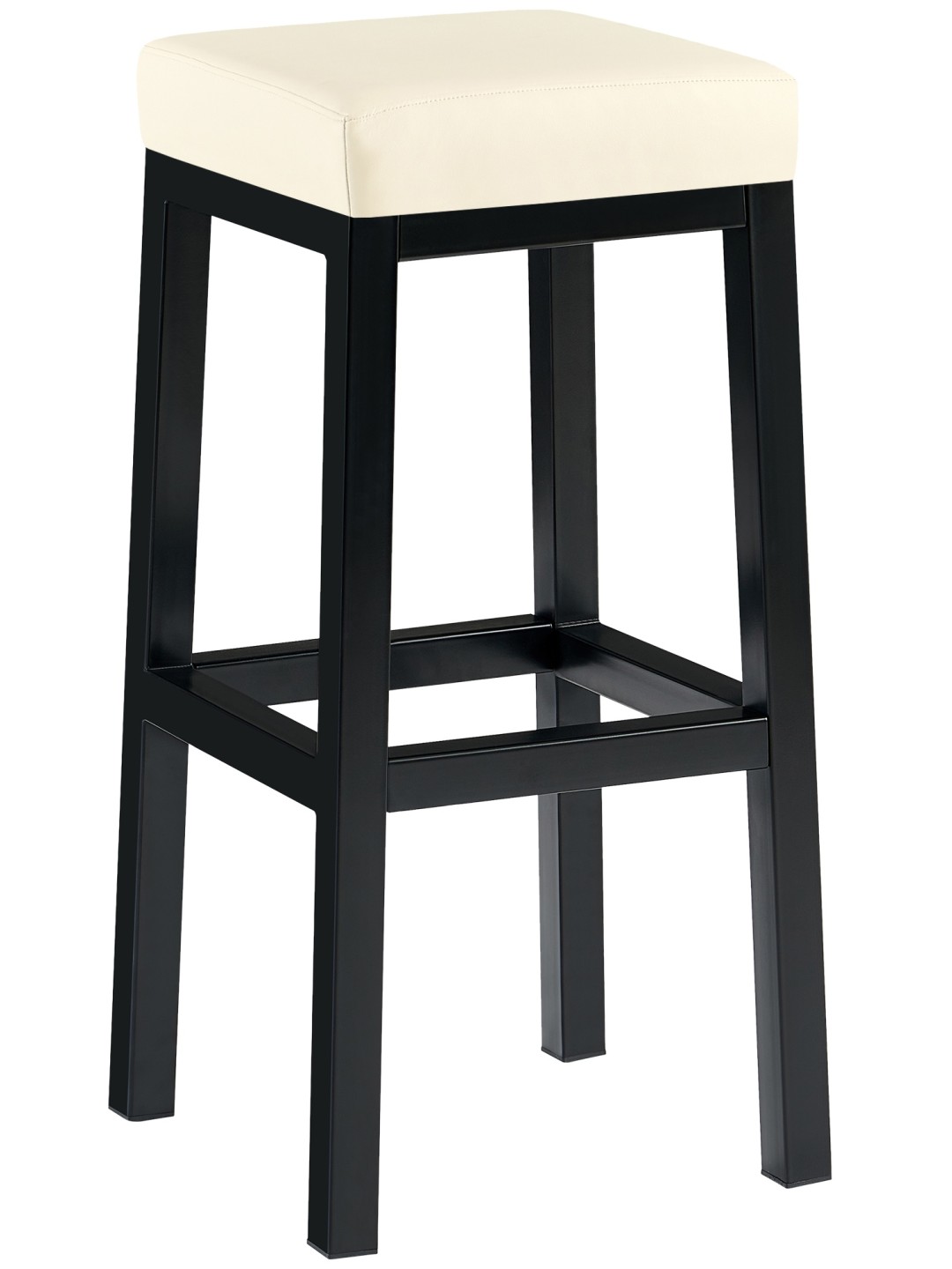 Tabouret de bar Taylor B85 simili cuir, crème