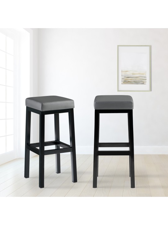 Tabouret de bar Taylor B85 simili cuir, gris Tabouret de bar Taylor B85 simili cuir, gris