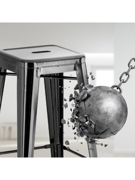 Tabouret de bar Joshua, noir