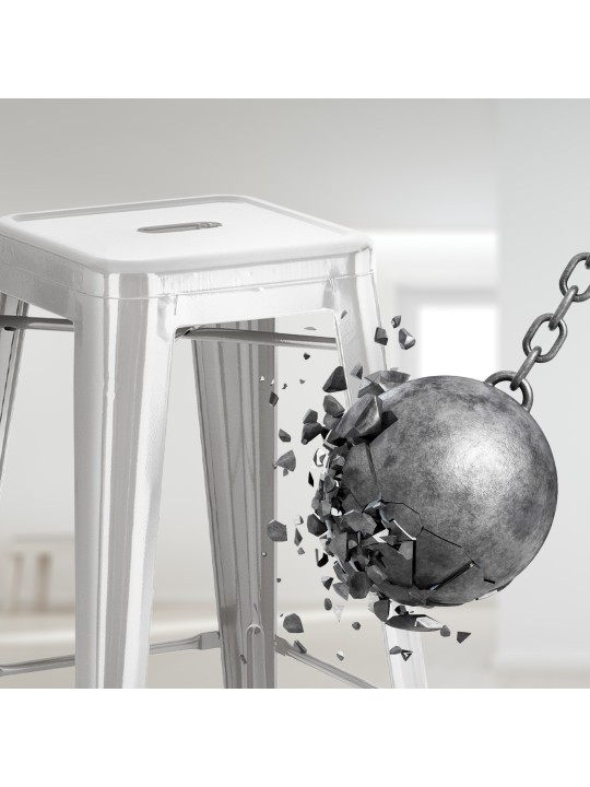 Tabouret de bar Joshua, argent