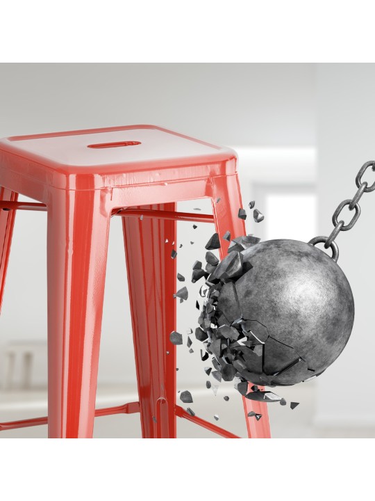 Tabouret de bar Joshua, rouge