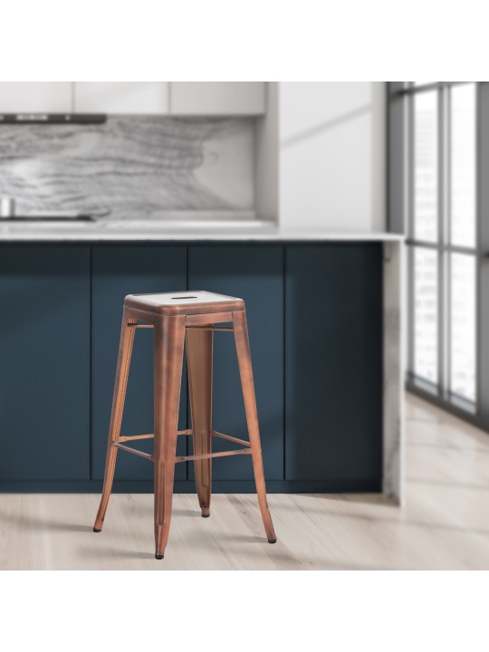 Tabouret de bar Joshua, cuivre