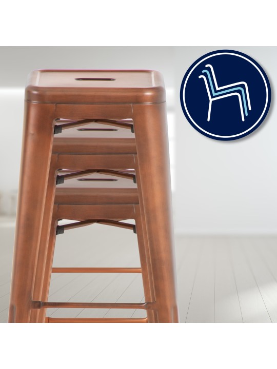 Tabouret de bar Joshua, cuivre