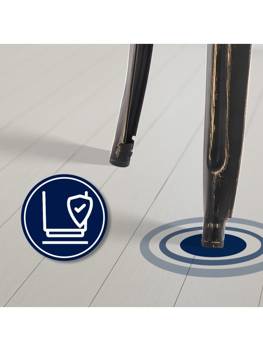 Lot de 2 tabourets de bar Joshua, noir-or