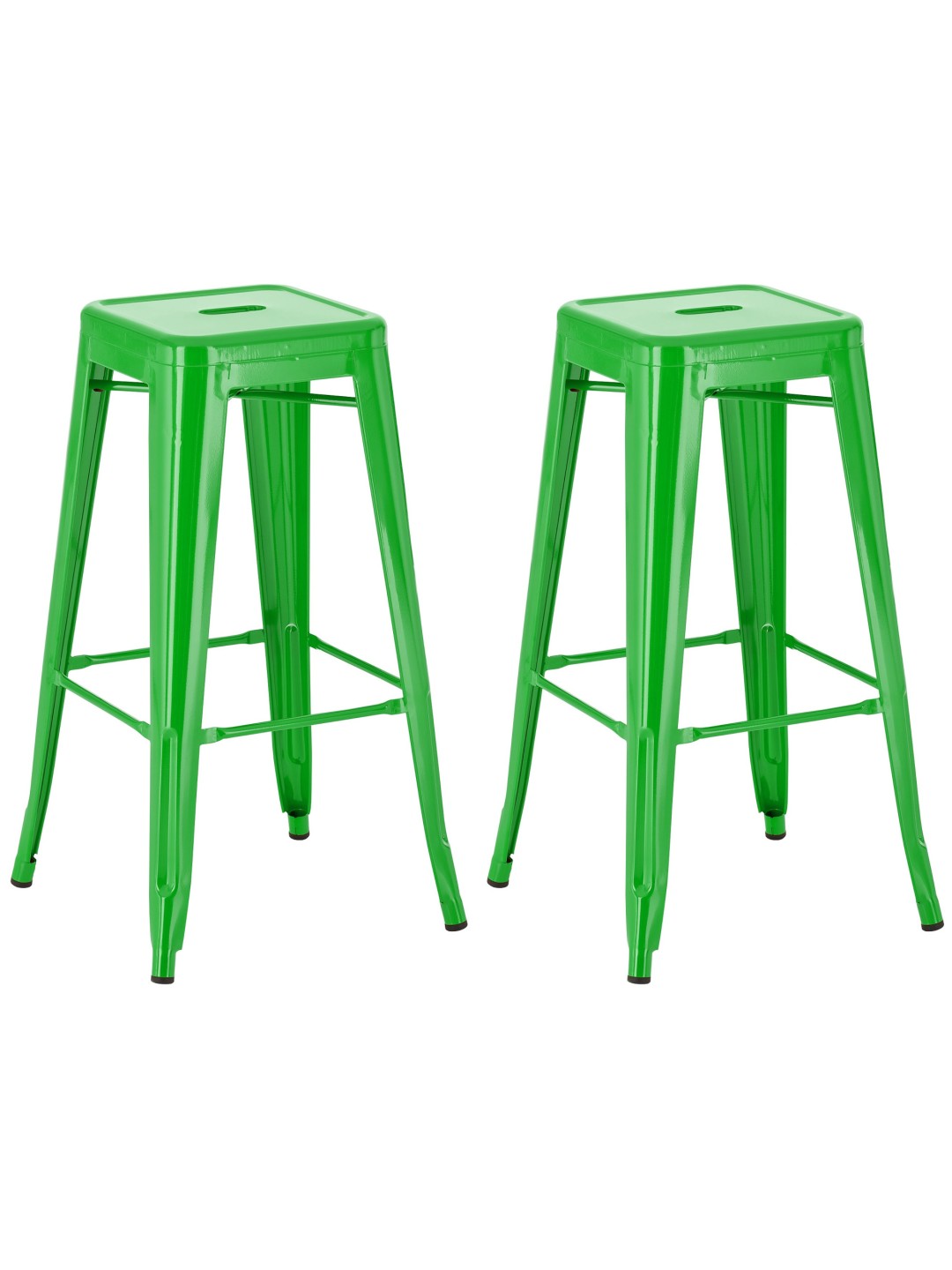 Lot de 2 tabourets de bar Joshua, vert