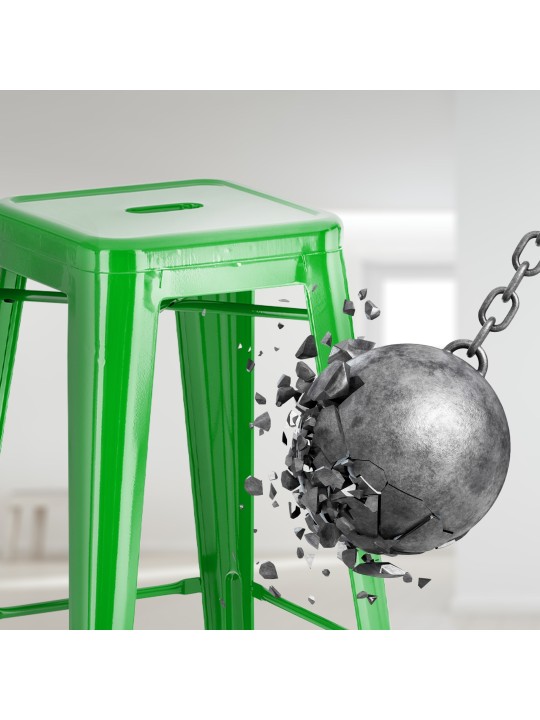 Lot de 2 tabourets de bar Joshua, vert