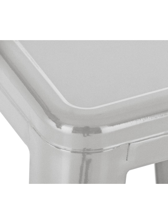 Lot de 2 tabourets de bar Joshua, argent