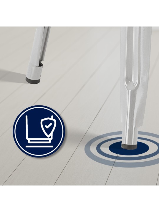 Lot de 2 tabourets de bar Joshua, argent