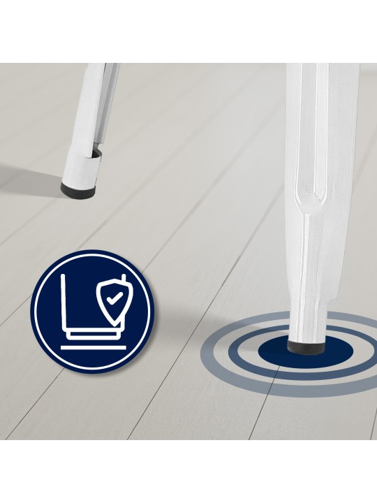 Lot de 4 tabourets de bar Joshua, blanc